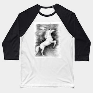 White Unicorn Baseball T-Shirt